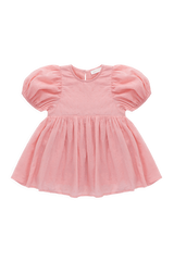 Organic Cotton Frannie Dress- Swiss Pink by Jamie Kay