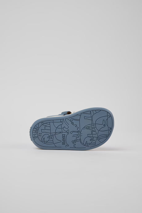 Twins- Blue Leather + Nubuck Sandals by Camper Shoes