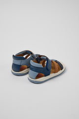 Twins- Blue Leather + Nubuck Sandals by Camper Shoes