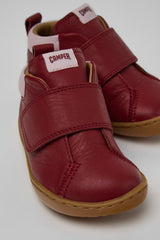 Peu Burgundy + Pink Leather Ankle Boots by Camper Shoes