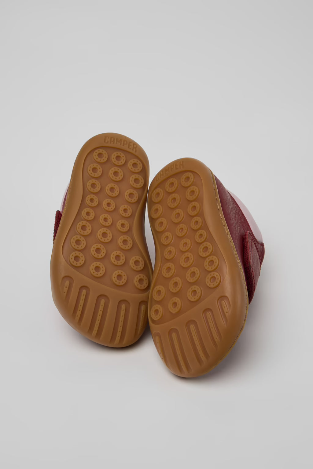 Peu Burgundy + Pink Leather Ankle Boots by Camper Shoes