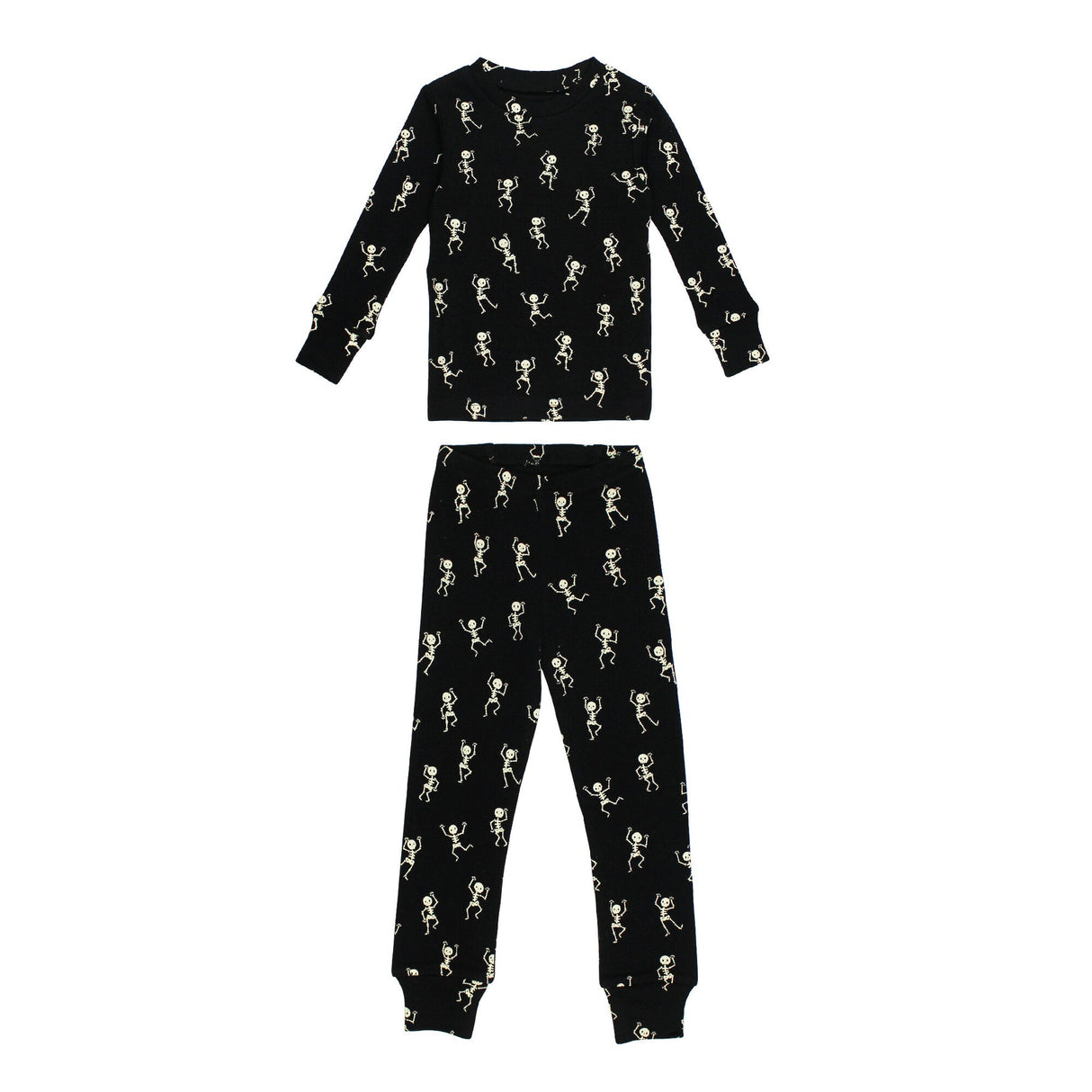 Kids' Organic L/Sleeve PJ Set in Dancing Skeletons by L'ovedbaby