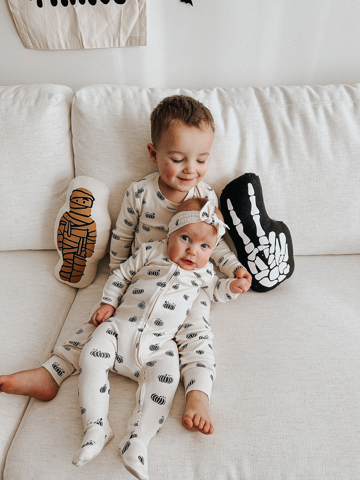 Kids' Organic L/Sleeve PJ Set in Enchanted Pumpkins by L'ovedbaby