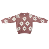 Knit Sweater- Rose Daisies by Babysprouts