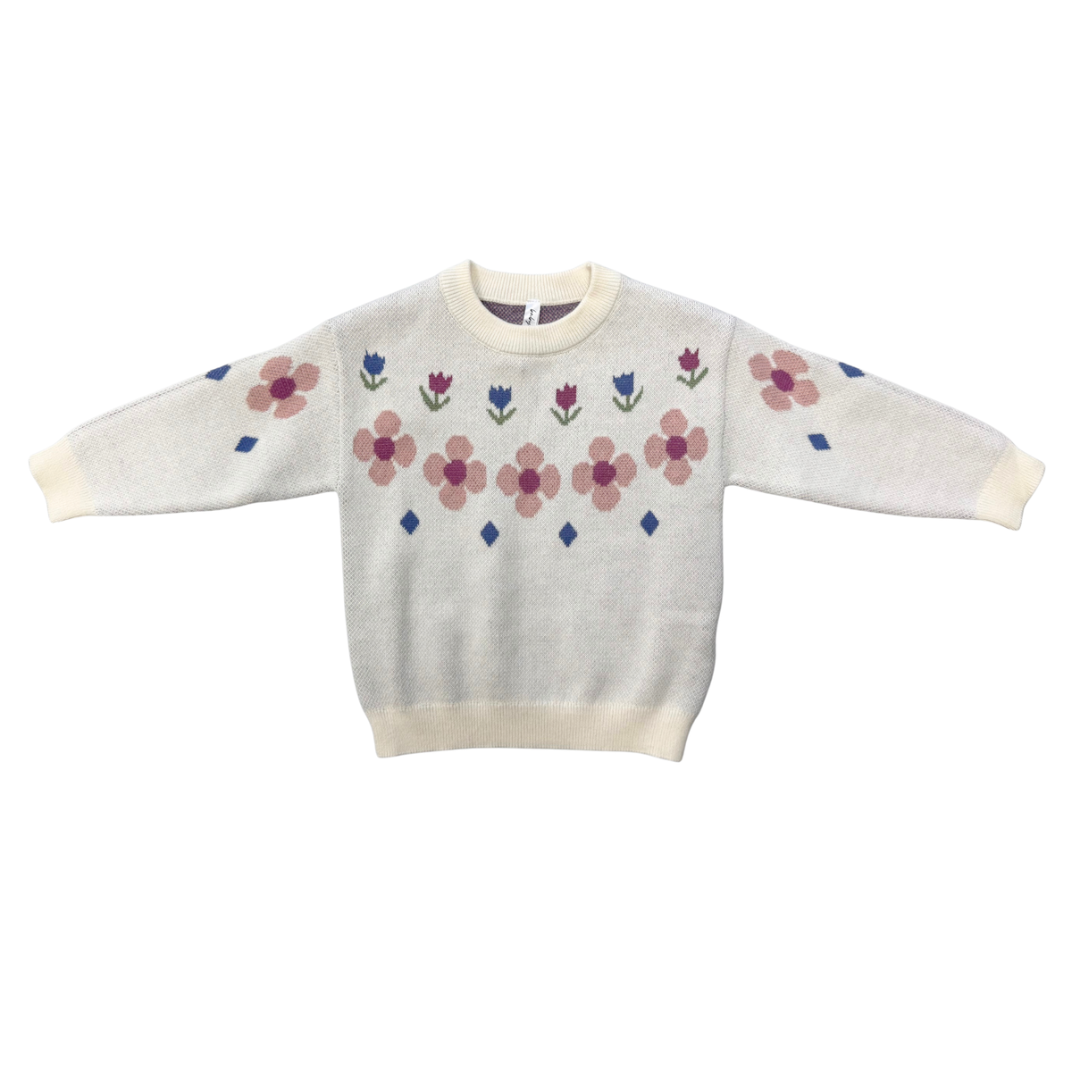 Knit Sweater- Tulip Intarsia by Babysprouts