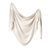 Knit Swaddle Blanket in Oat by Copper Pearl