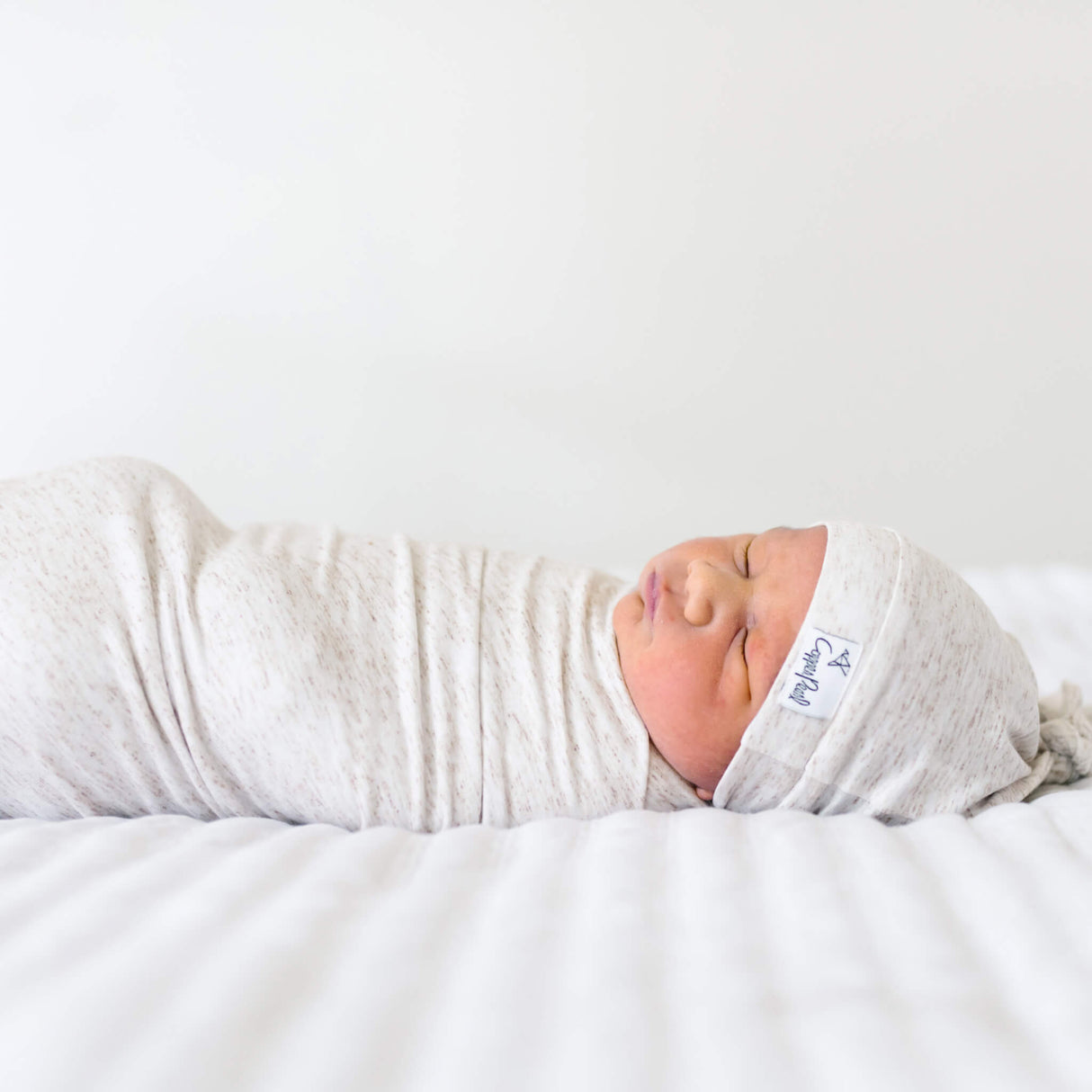 Knit Swaddle Blanket in Oat by Copper Pearl