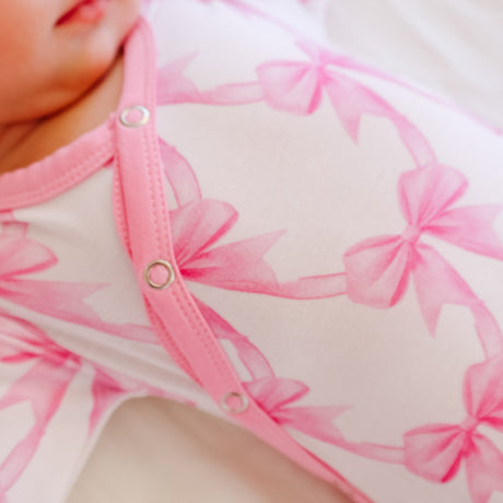 Bamboo Newborn Knotted Gown- Bow My Gosh by Copper Pearl