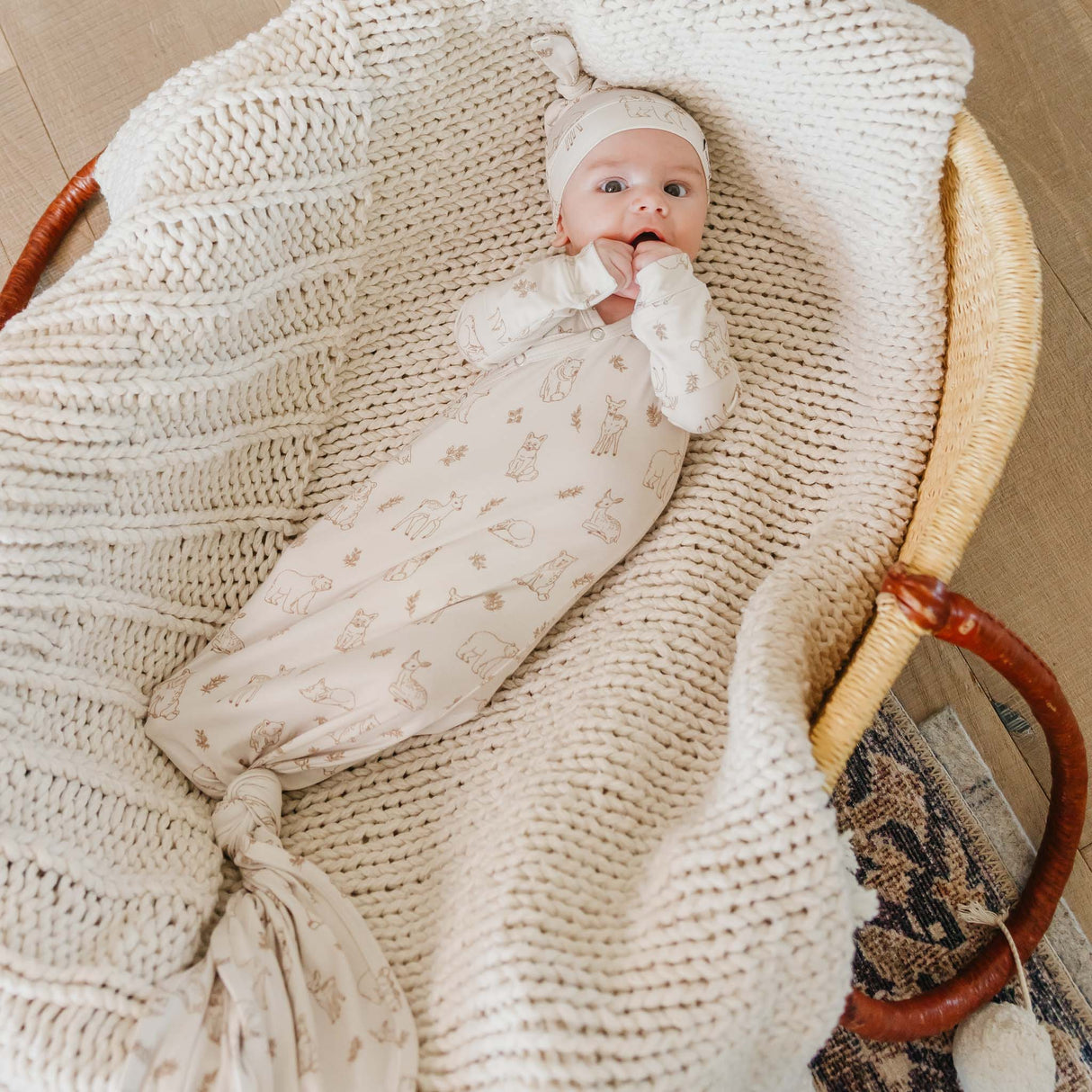 Newborn Knotted Gown- Dylan by Copper Pearl