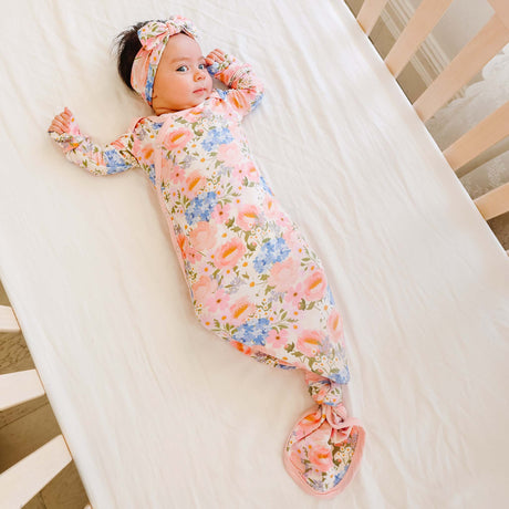 Bamboo Newborn Knotted Gown- Penelope by Copper Pearl