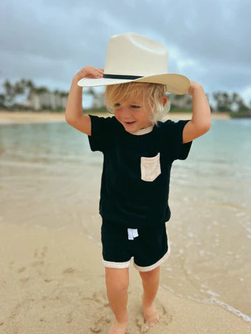 Terry Cloth Tee - Black by Little Bipsy