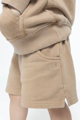 Sweatshort - Beige Wash by Little Bipsy