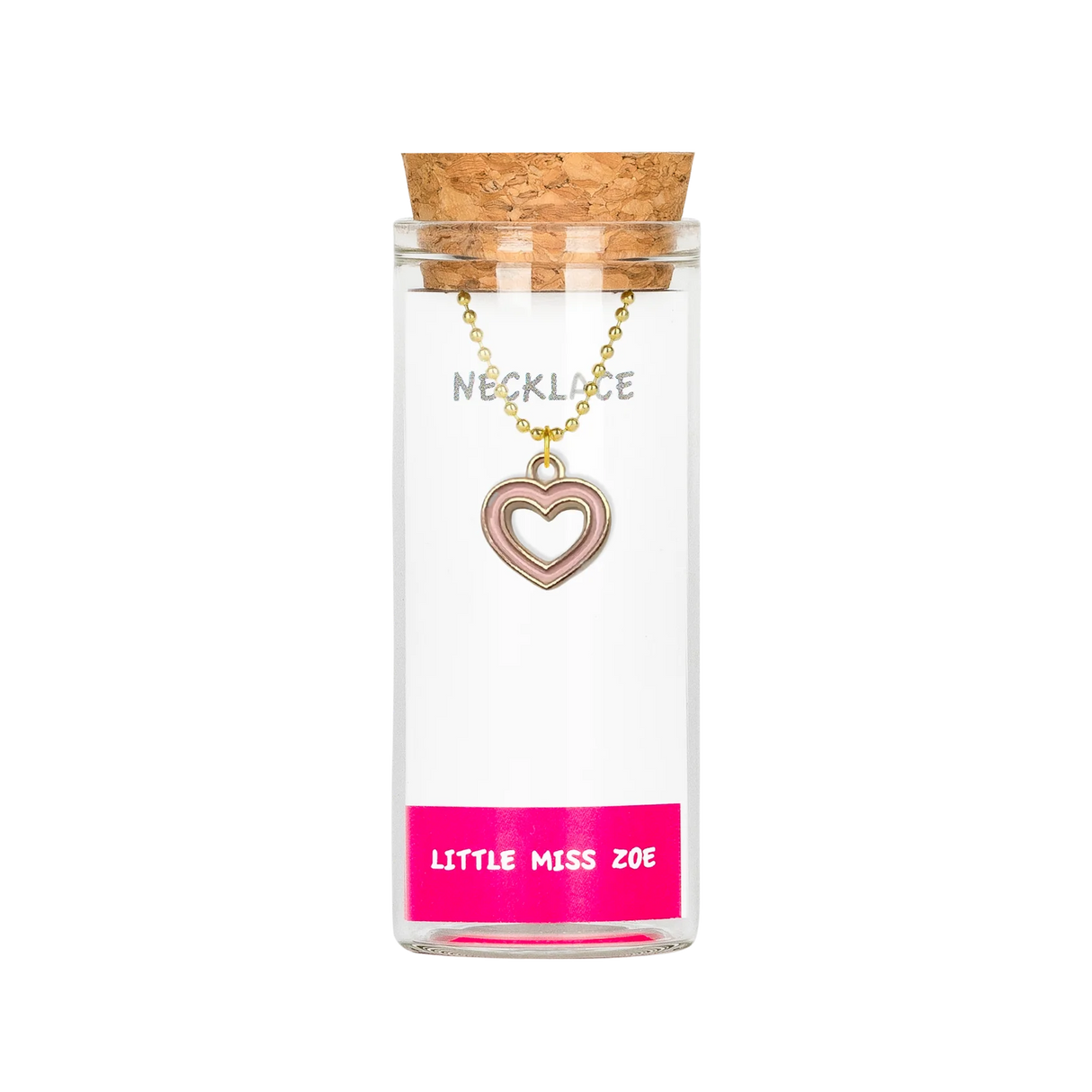 Necklace in a Bottle - Open Heart by Little Miss Zoe