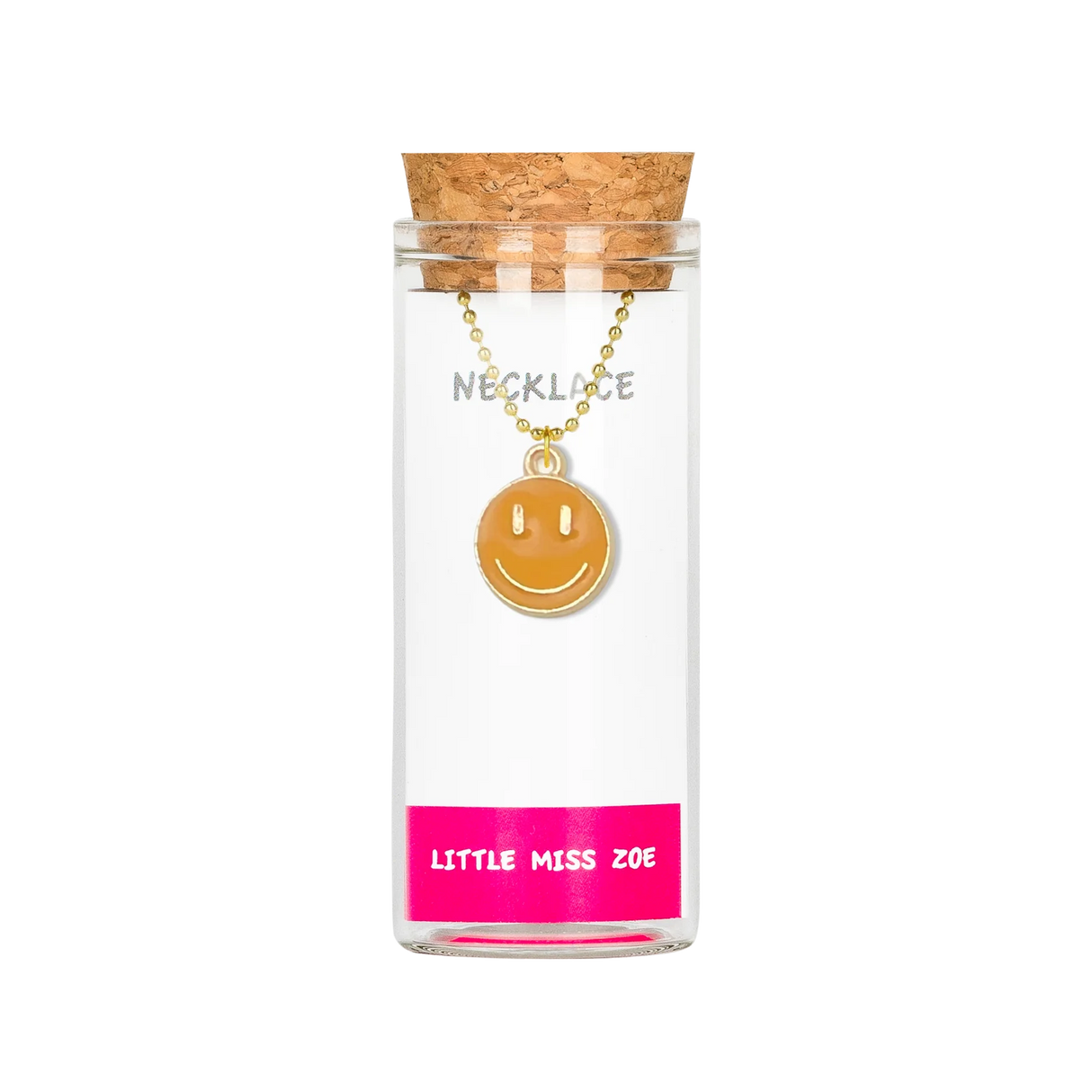 Necklace in a Bottle - Smiley by Little Miss Zoe
