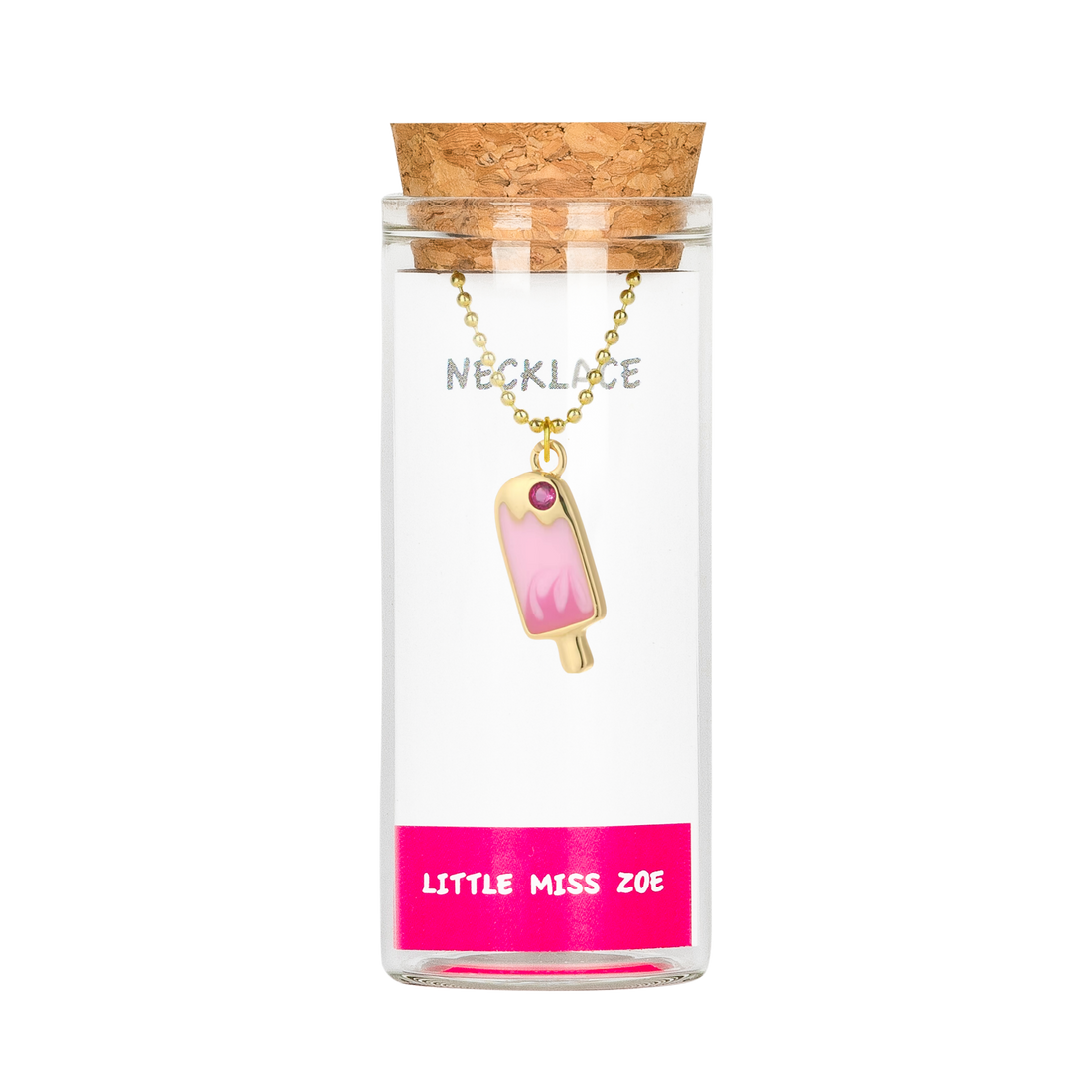 Popsicle Necklace in a Bottle by Little Miss Zoe