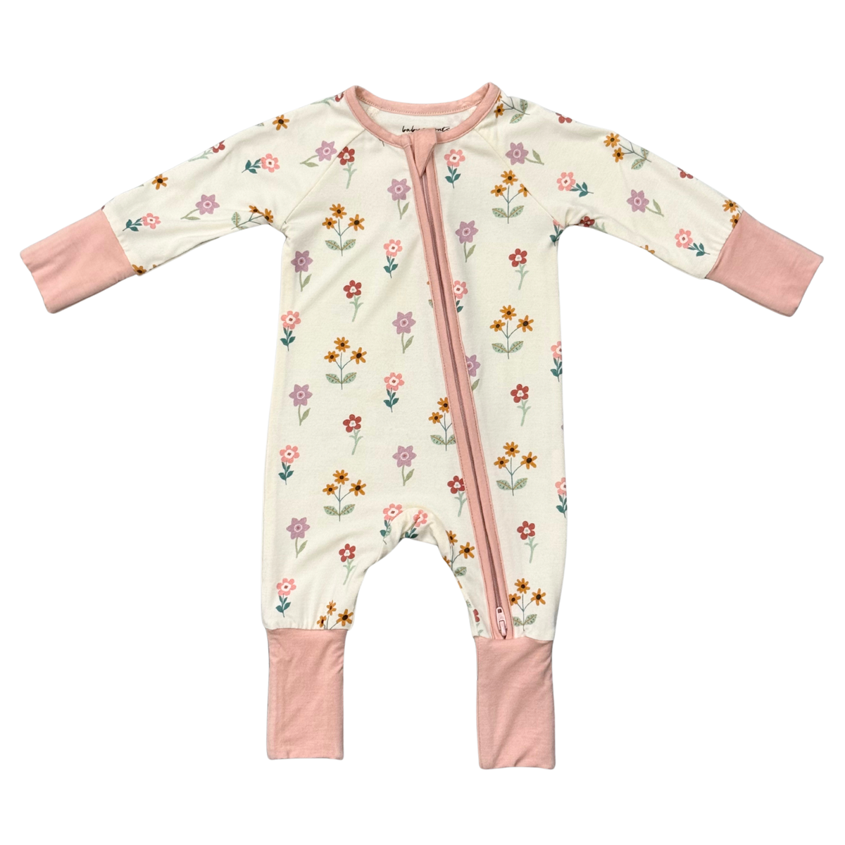 Long Sleeve Zip Romper- Meadow Bloom by Babysprouts