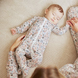 Vintage Flowers Print Jersey Sleeper by Petit Lem