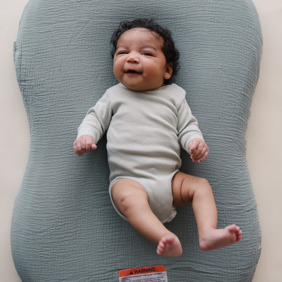 Lounger Curve Muslin Cover | Slate by Snuggle Me