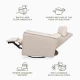 Namesake Willa Plus Power Glider Recliner + Power Headrest