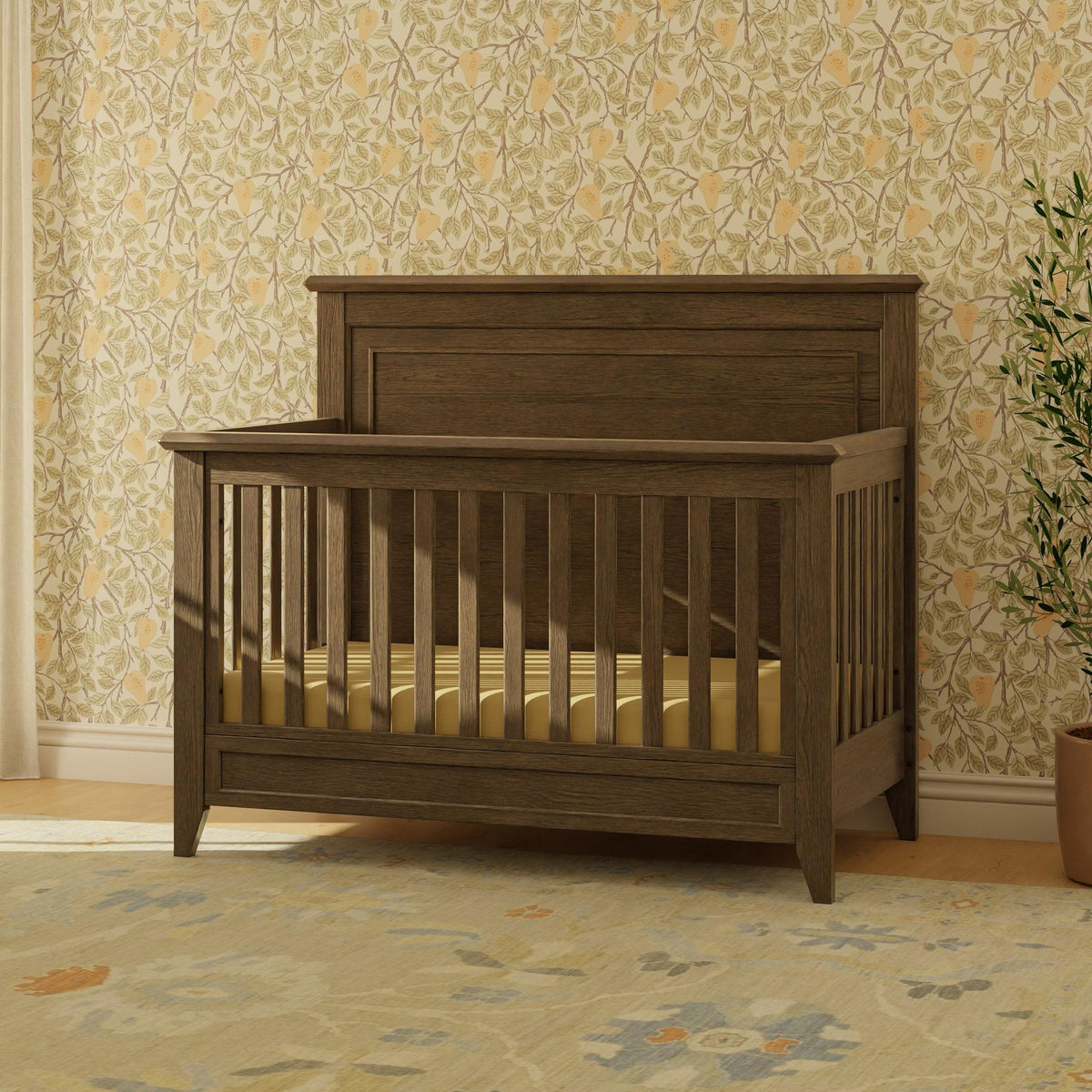 Monogram by Namesake Barrow Rustic 4-in-1  Convertible Flat Top Crib