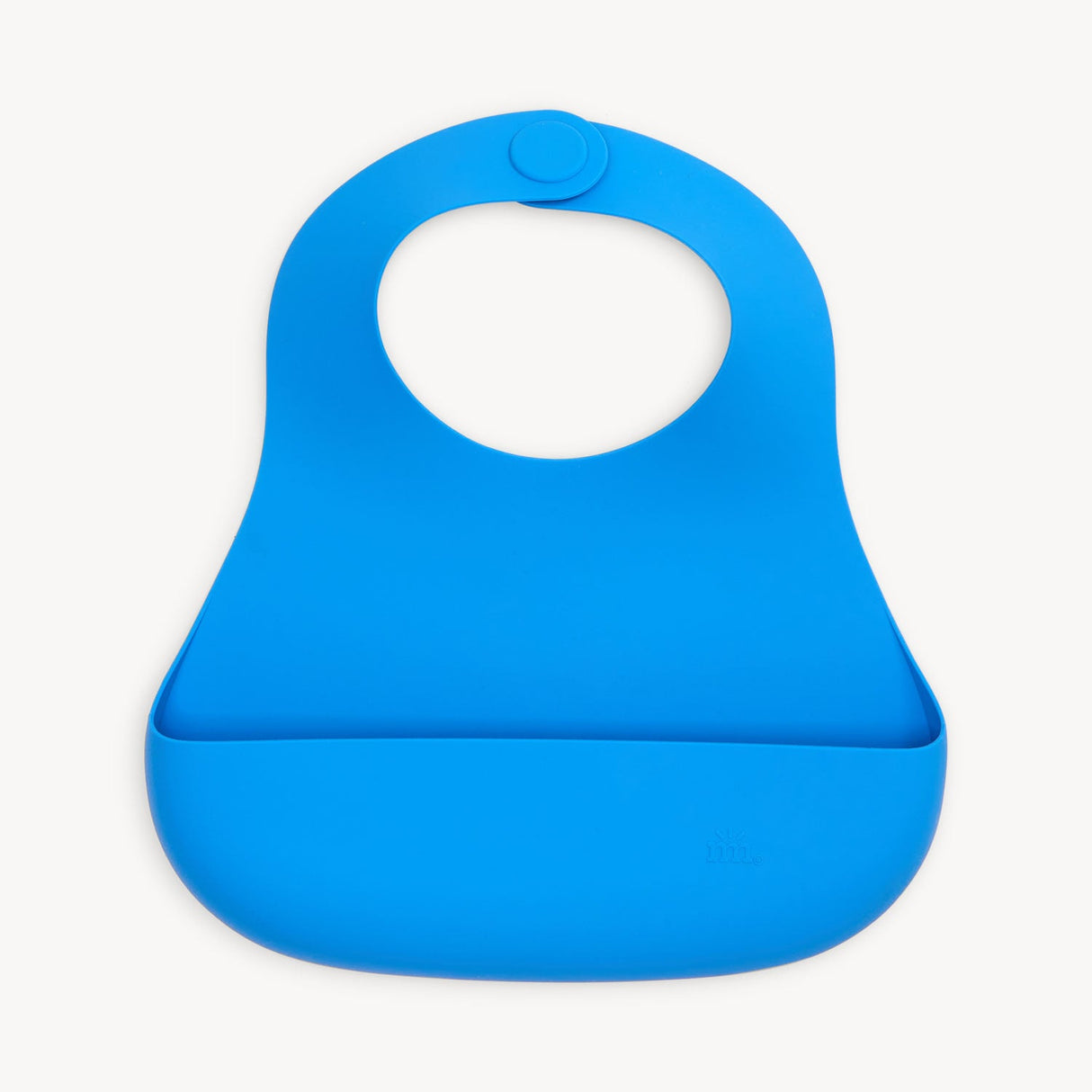 marine blue silicone magnetic feeding bib by magnetic me