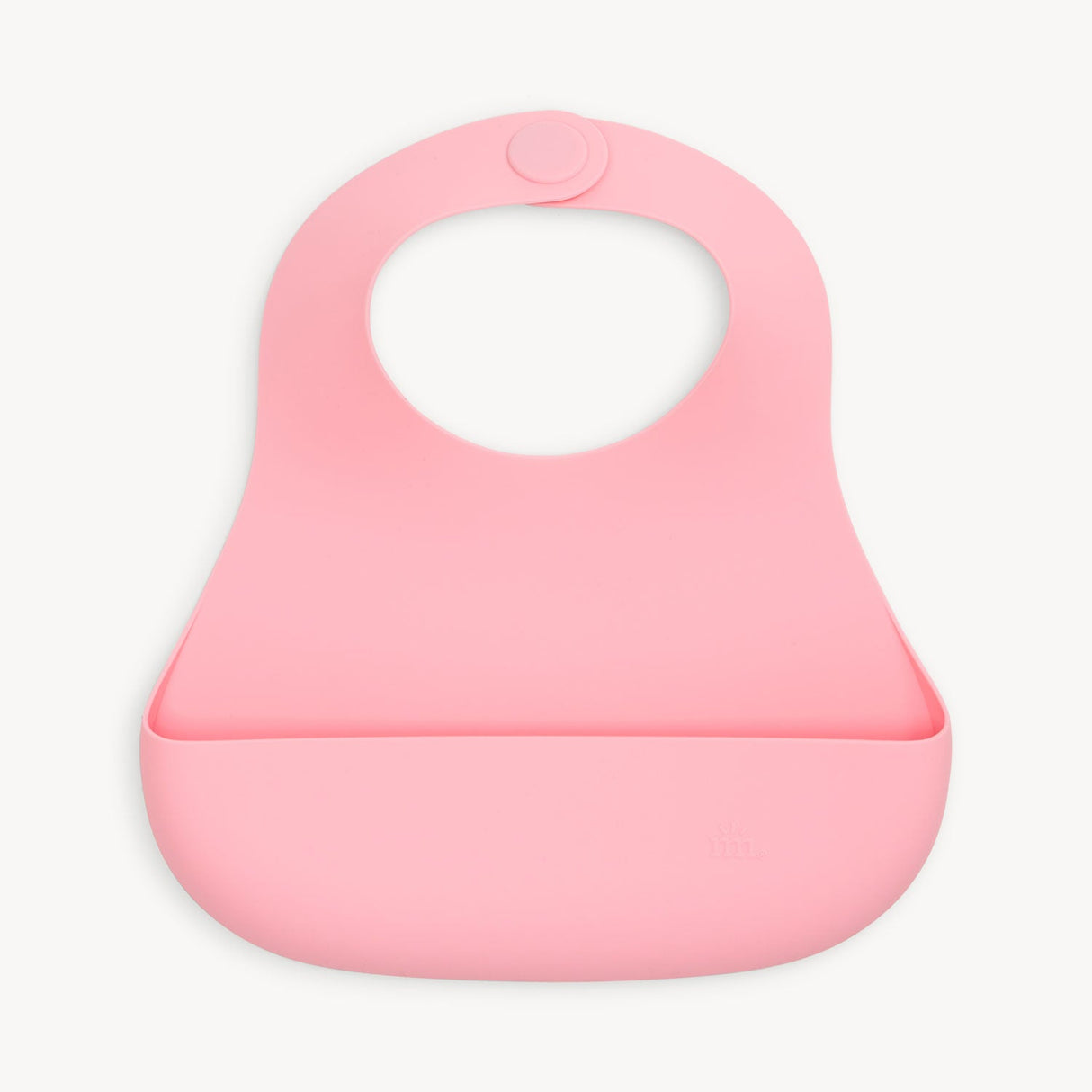 blush pink silicone magnetic feeding bib by magnetic me