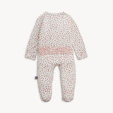 Modal Ruffle Footie- Apple Blossom by Magnetic Me