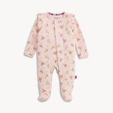 Magnetic Footie- Floral Velour by Magnetic Me