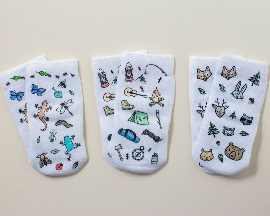 Camping Collection- Bugs, Animals, Forest by Squid Socks