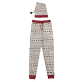 Men's Organic Holiday Jogger & Cap Set in Fair Isle Rudolph by L'ovedbaby