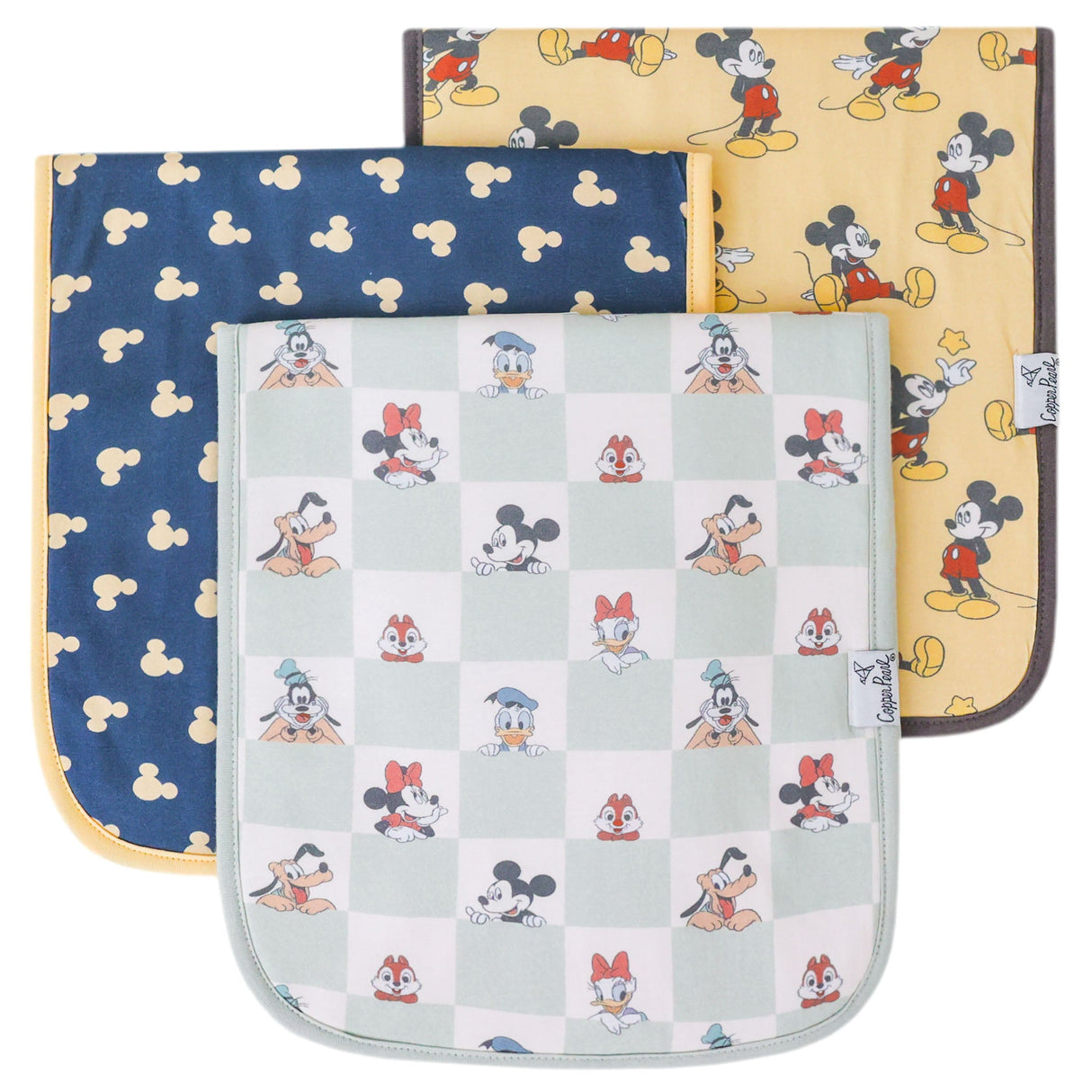 Premium Burp Cloths- Mickey Mouse and Friends by Copper Pearl