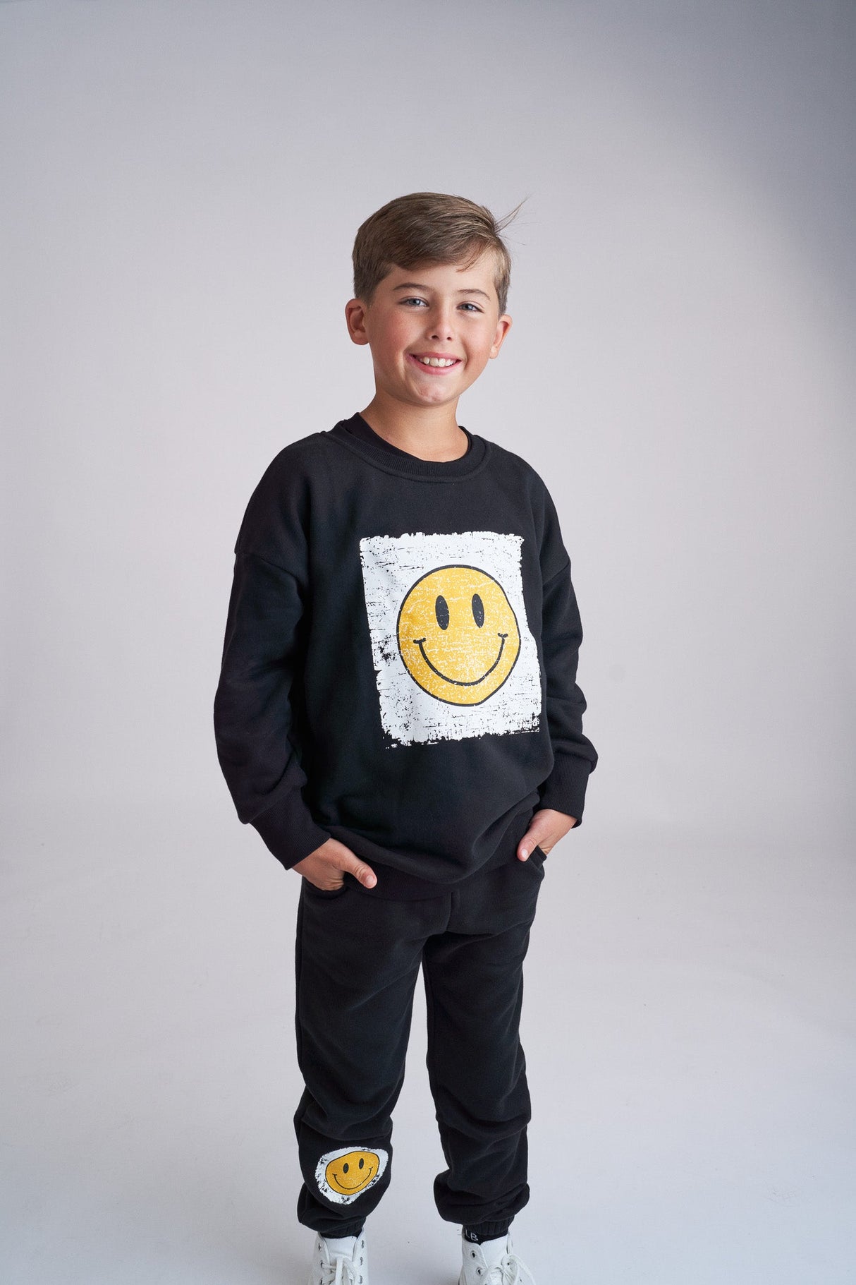 Smiley Elevated Crewneck by Little Bipsy
