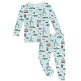 Print Long Sleeve Pajama Set in Fresh Air Fishing by Kickee