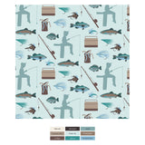 Print Long Sleeve Pajama Set in Fresh Air Fishing by Kickee