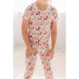 Short Sleeve Pajama Set in Shrinking Violet Balloon Dogs by Kickee Pants