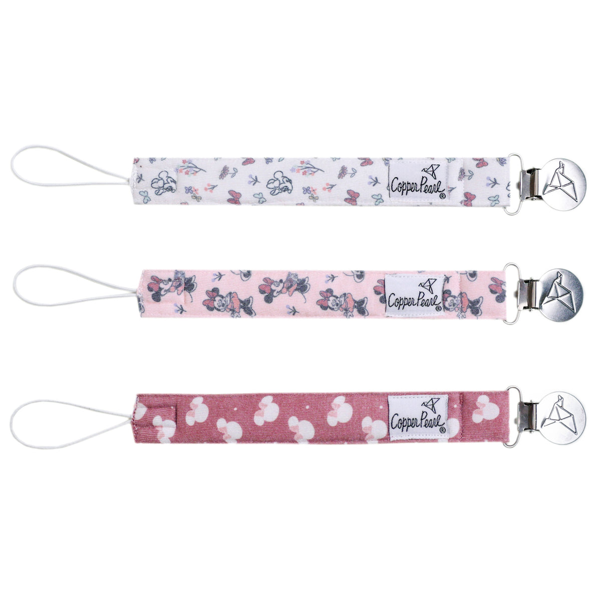 Binky Clips- Minnie Mouse by Copper Pearl
