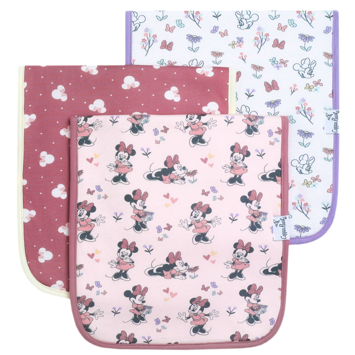 Premium Burp Cloths- Minnie Mouse by Copper Pearl