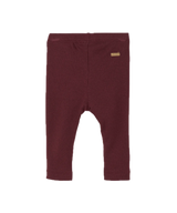 Rib Leggings - Tawny Port by Minymo