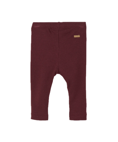 Rib Leggings - Tawny Port by Minymo