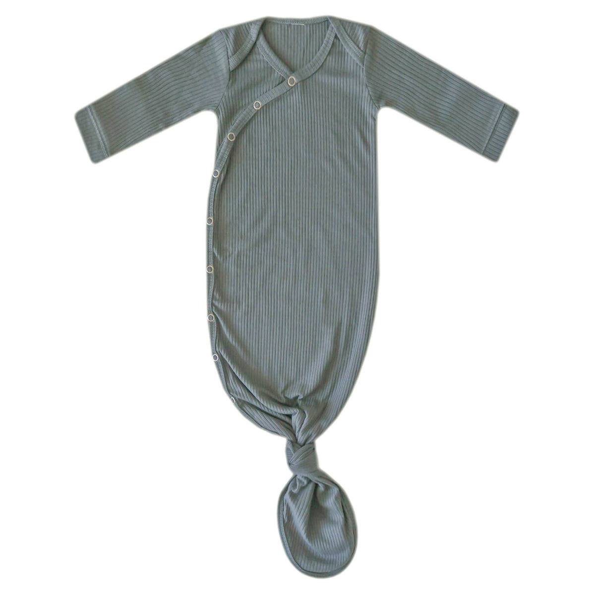 Rib Knit Newborn Knotted Gown by Copper Pearl