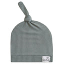 Rib Knit Top Knot Hat by Copper Pearl