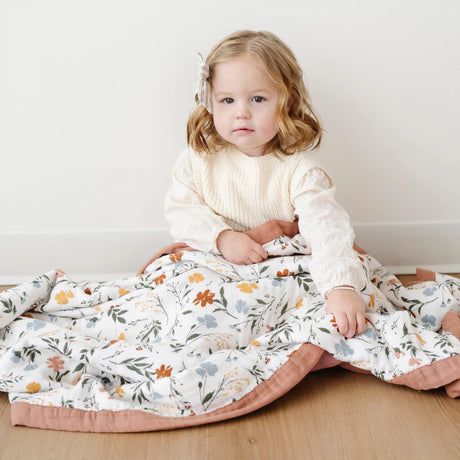 Bamboo Rayon Muslin 4-Layer Quilt- Fleurs by Saranoni