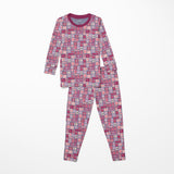 Print Long Sleeve Pajama Set- Moonlight Christmas Gifts by Kickee Pants