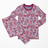 Print Long Sleeve Pajama Set- Moonlight Christmas Gifts by Kickee Pants