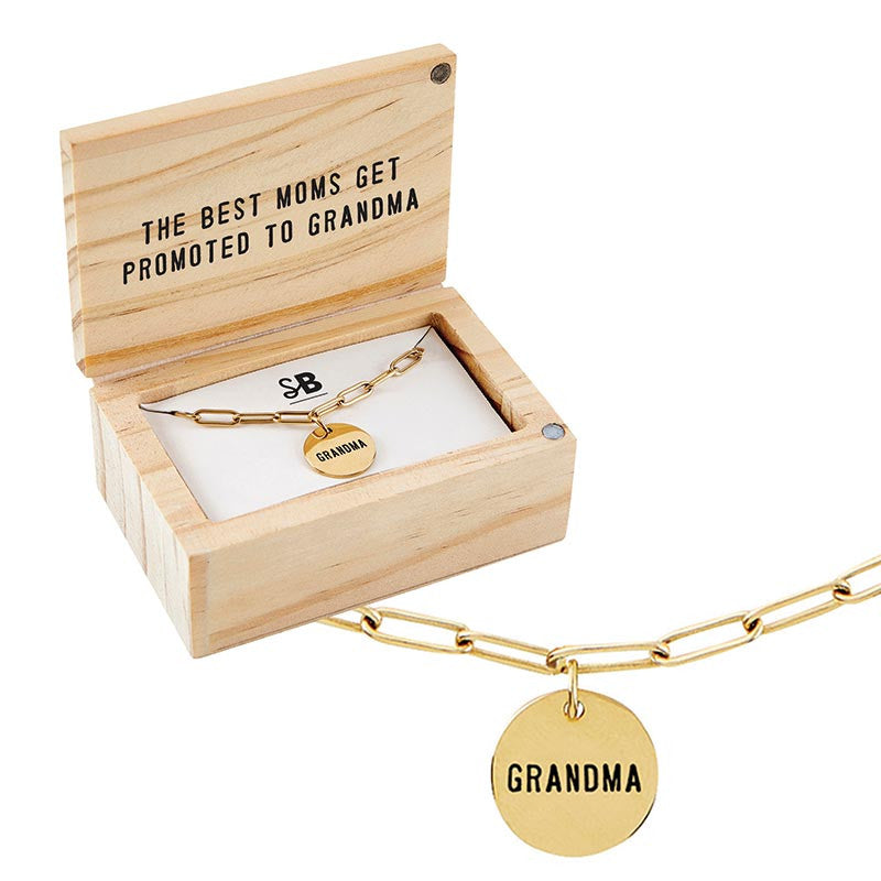 Link Necklace Jewelry- Grandma by Stephan Baby