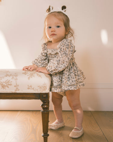 Baby Ballet Flats || Rose Gold Shimmer by Noralee
