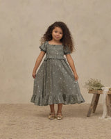 Maggie Dress || Eucalyptus French Floral by Noralee
