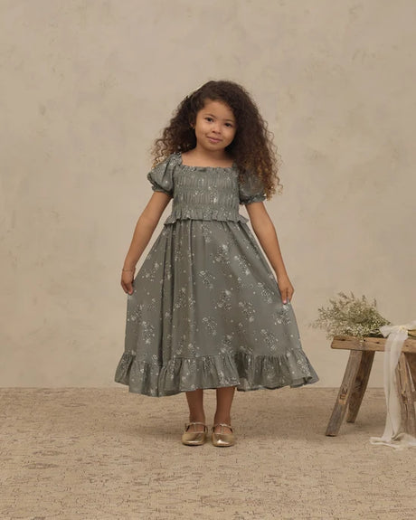 Maggie Dress || Eucalyptus French Floral by Noralee