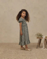 Maggie Dress || Eucalyptus French Floral by Noralee