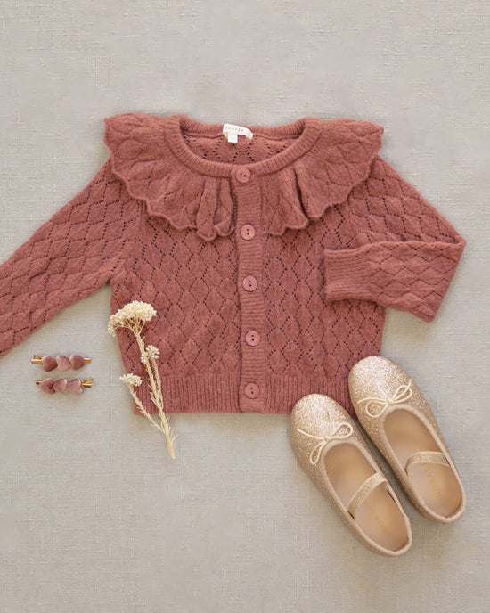 Ruffle Cardigan Sweater || Spice by Noralee